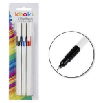 3 Piece Fineliners 0.4mm - Black, Blue & Red